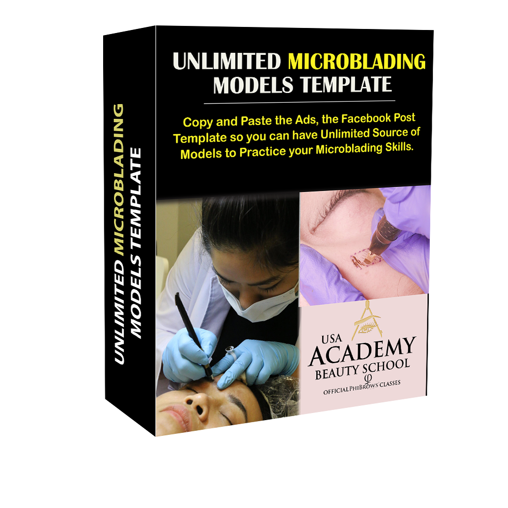 Unlimited microblading models template